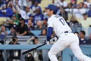 【MLB】大谷翔平、初回先頭打者で右翼線ツーベース　CY賞右腕シャーザーからチャンスメーク