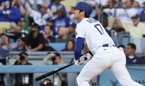 【MLB】大谷翔平、初回先頭打者で右翼線ツーベース　CY賞右腕シャーザーからチャンスメーク