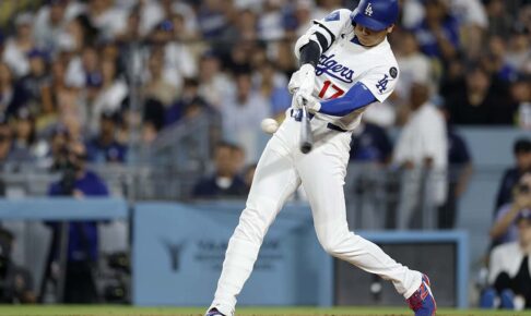 【MLB】大谷翔平、3戦連発スタンドインならずも……強烈173キロ“フェン直”二塁打　先制点の口火切る「6試合連続安打」