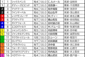 安田記念2025の枠順