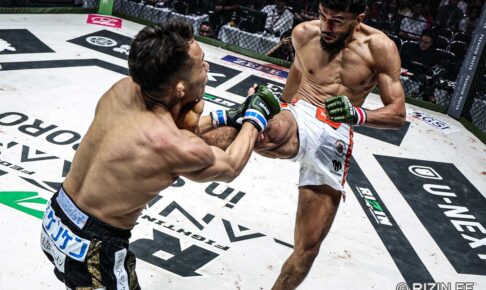 【RIZIN】「恐ろしい蹴りが喉に……」ノジモフ、“前蹴り一閃”ノックアウト勝ちに会場どよめき　新居すぐるが失神「まったく見えてなかった」