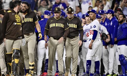 【MLB】ドジャース戦でついに乱闘騒ぎ……タティスJr.に死球で両チーム限界点　さらに大谷翔平にも再び死球