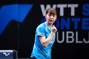 長﨑美柚、20位に急上昇のサウスポーに公式賛辞「23歳にとって大きな節目」　圧巻の中国3連破に“Wみゆう”対決制し存在感