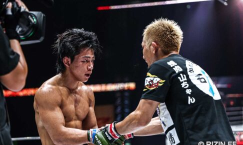 【超RIZIN.4】ヒロヤ、“激しい打撃戦”で会場沸かすも敗北……元谷友貴は「すごくいい選手」と絶賛、フライ級GP制覇を誓う「ヒロヤくんの分も背負って優勝する」