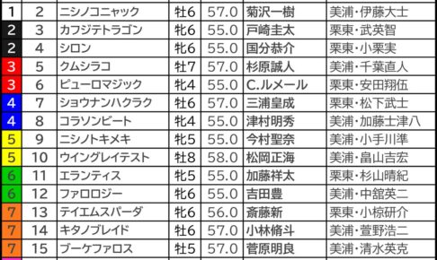アイビスSD2025の枠順