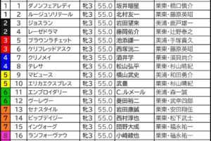 秋華賞2025の枠順