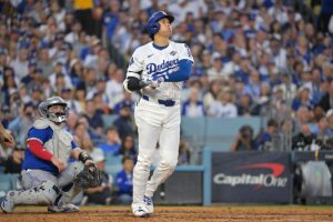 【MLB】大谷翔平、内角高めボール球を“パワーで運んだ”PS通算10号　CY賞右腕シャーザー攻略