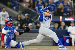 【MLB】「これで大谷翔平に打席がまわる」マンシーが振り返ったWS最終戦　反撃の口火切る“起死回生ソロアーチ”直後の心境は……