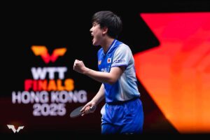 「両巨頭が激突する」張本智和、悲願の初優勝へ前進なるか　好相性の世界2位・林詩棟と準決勝で対戦　大会公式も熱視線【WTTファイナルズ香港】