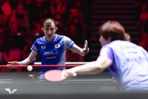 早田ひな、世界5位の蒯曼とのフルゲーム激闘を制し初白星　“日中サウスポー対決”に意地の勝利でベスト8進出【シンガポールスマッシュ】