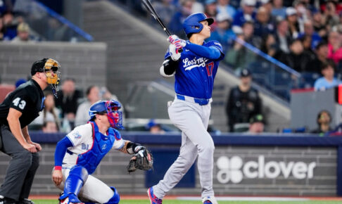 【MLB】“2戦連発”大谷翔平、今季3号アーチは苦手左腕の「内角低めボール球」を完全攻略　米記者驚きの一発「数年前、彼を封じるために……」