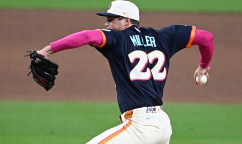 【MLB】「防御率0.00」パドレスの最強守護神ミラー、今季打者24人で19K「三振割合79.2％」　“平均163キロ”のフォーシームで無双中