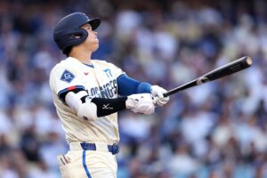 【MLB】大谷翔平、“168キロ先頭打者弾”に本拠地熱狂　公式記者も大興奮、連続試合出塁はドジャース史上5位の「45」に更新