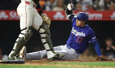 【MLB】大谷翔平、自身初“ランニングHR未遂”に現地記者が注目「リトルリーグ本塁打」　ビデオ判定の末に適時三塁打に