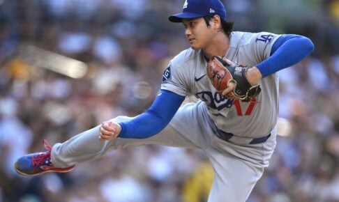 【MLB】「防御率0.73」大谷翔平が吠えた、1死満塁ピンチで執念の併殺打　5回88球“最速161キロ”でパドレス打線を0封