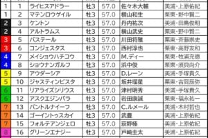日本ダービー2026の枠順