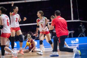 バレー女子日本代表、佐藤淑乃＆和田由紀子が振り返るドイツ撃破　初出場の山口真季は「ブロックで取れたのがうれしい」【VNL2026】