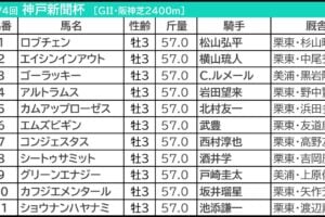 神戸新聞杯2026の枠順