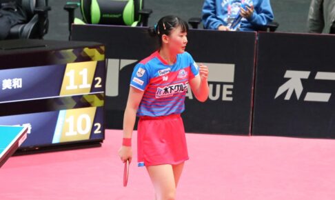 張本美和が2点起用で躍動　平野美宇、木原美悠で完封勝利のKA神奈川が3位以内確定　連覇へ向けてPO進出決定【Tリーグ】