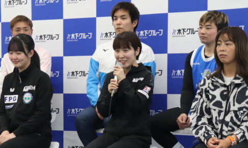 平野美宇、“インタビュアー”石川佳純さん相手にパリ五輪に向けて言及　金奪取のカギは「対中国人選手」