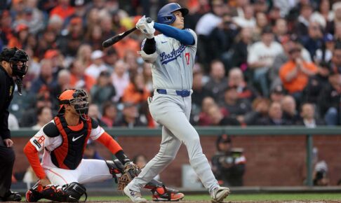 【MLB】大谷翔平、6試合ぶり“182キロ”先制12号　リーグトップに並ぶ「オラクルパーク初アーチ」