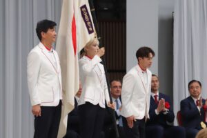 パリ五輪の結団式が開催　フェンシング江村美咲は「自覚と責任を持ち挑む」ブレイキン半井重幸は「スポーツの価値を守り、作り、伝えていく」