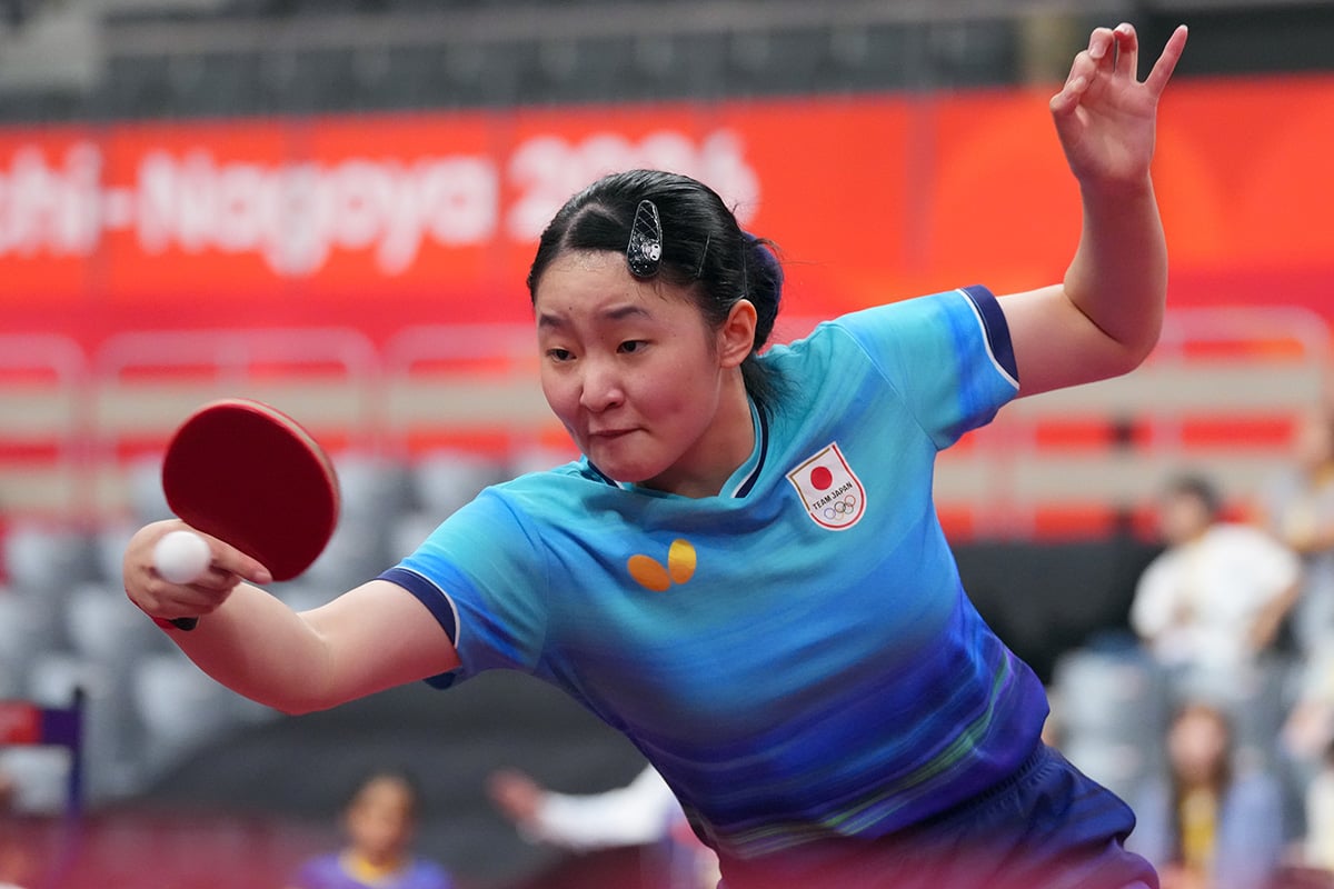 張本美和、北朝鮮のサウスポーにストレート4強入り 日本女子エースが自身初の単表彰台、金メダルへあと「2勝」【アジア大会2026】 張本美和、北朝鮮のサウスポーにストレート4強入り 日本女子エースが自身初の単表彰台、金メダルへあと「2勝」【アジア大会2026】